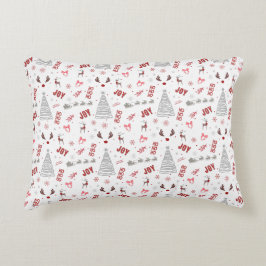 Festive Joy Christmas – Santa, Reindeer & Ho Ho Ho Prydnadskudde