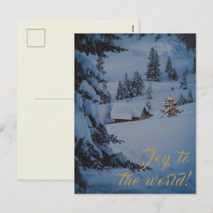Festive Joy från guld till världen Helg Vykort