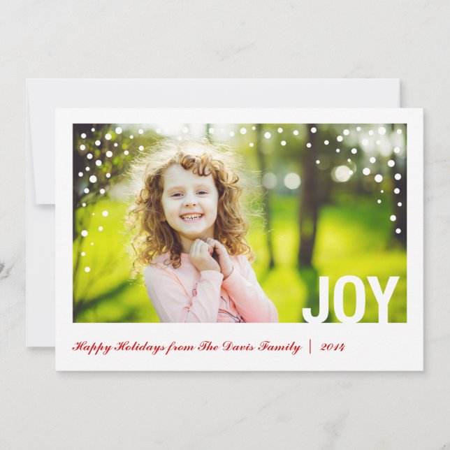 Festive Joy Glad helg Photo Card Groon Julkort (Framsida)