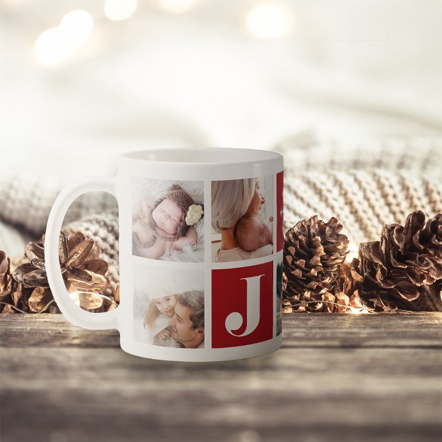 Festive Joy | Helgdag Photo Collage Mugg (Skapare uppladdad)