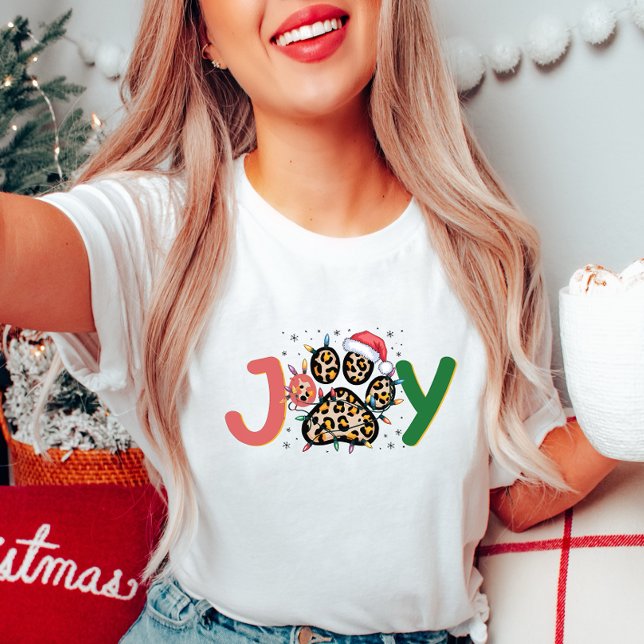 Festive Joy Leopard Skriv ut julen i Tass T Shirt (Skapare uppladdad)