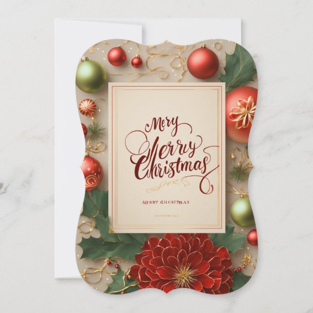 Festive Joy Premium Greeting-kort Kort (Framsida)