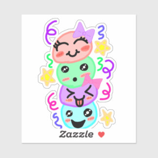 Festive Joy Stack - Hand-Drawn Vinyl Sticker for F Klistermärken