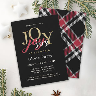Festive Joy to the World Choir Party bjudande in Inbjudningar