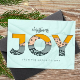 Festive Joy Watercolor Modern Flat Helgdag Card Julkort