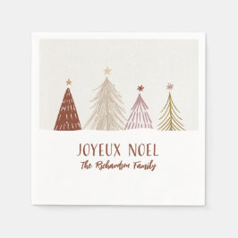 Festive Joyeux Noel Julfest Chic Pappersservett