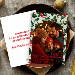 Festive jul Arch Shaped Photo Ram Julkort