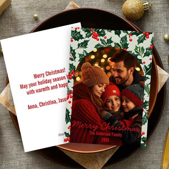 Festive jul Arch Shaped Photo Ram Julkort (Skapare uppladdad)