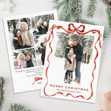 Festive jul Boho Red Bow Ribbon 5 Photo