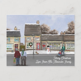 Festive jul British Street Scene Helg Vykort