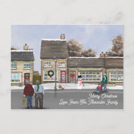 Festive jul British Street Scene Helg Vykort