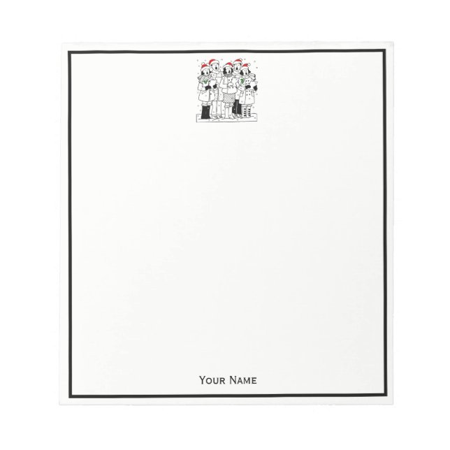 Festive jul Carolines med Snö Julafton Anteckningsblock (Framsida)