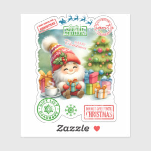 Festive jul Character Sticker Klistermärken