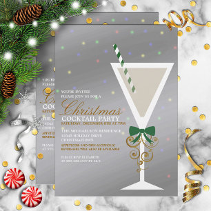 Festive jul Cocktail Party-inbjudan Inbjudningar