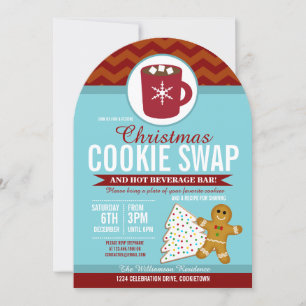Festive jul Cookie Swap Party-inbjudan Inbjudningar
