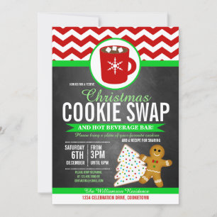 Festive jul Cookie Swap Party-inbjudan Inbjudningar