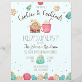Festive jul Cookies Cocktail Party Flyer