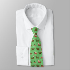 Festive jul Dachshunds Neck Tie Slips