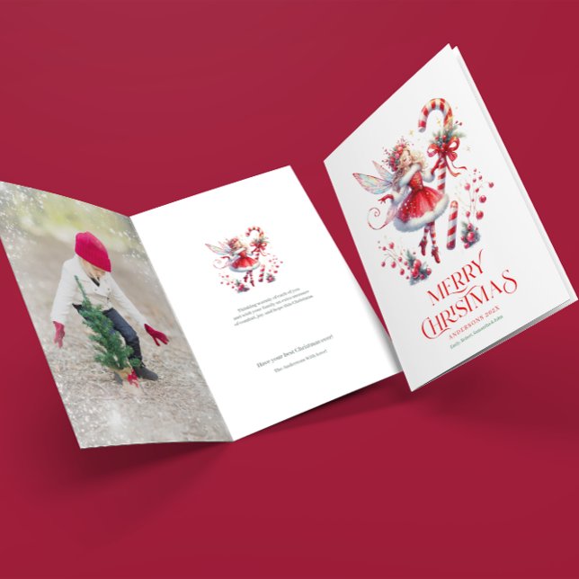 Festive jul Fairy Personalizable Photo Kort (Skapare uppladdad)