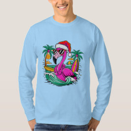 Festive jul Flamingo Roligt in Paradise T Shirt