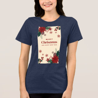 Festive jul Flower T-Shirt - Hämta Helgdag