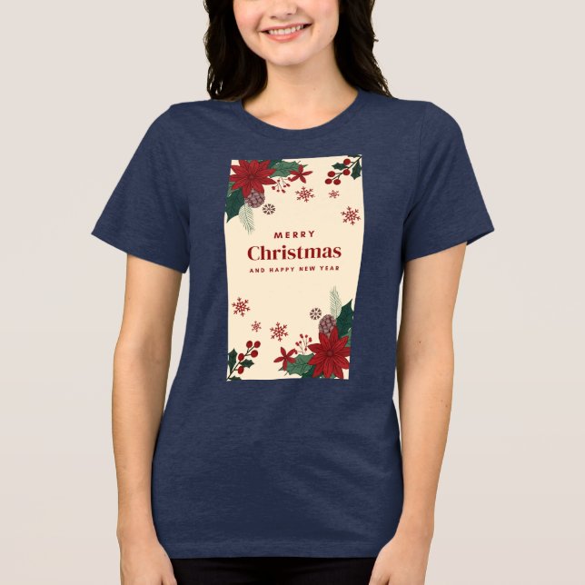 Festive jul Flower T-Shirt - Hämta Helgdag (Framsida)