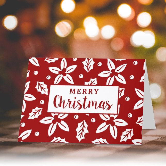 Festive jul Flowers Helgkort (Skapare uppladdad)