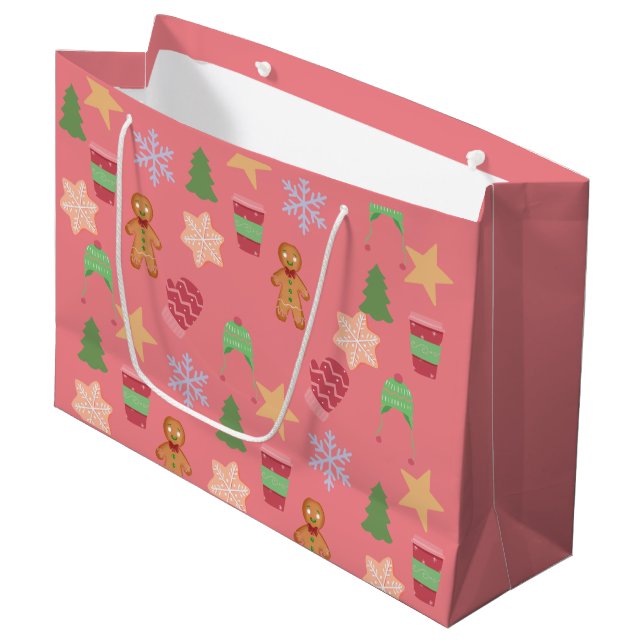 Festive jul Gift Bag (Framsidan Vinklad)