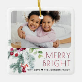 Festive jul Greenery Photo Julgransprydnad Keramik