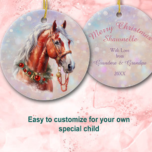 Festive jul Horse GrandDotter Julgransprydnad Keramik