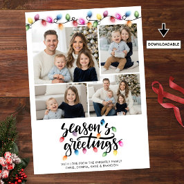 Festive jul Ljus 4 Photo Säsonhälsningars Julkort