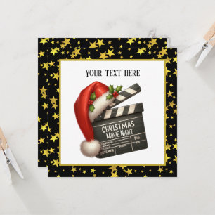 Festive jul Movie night party Inbjudningar