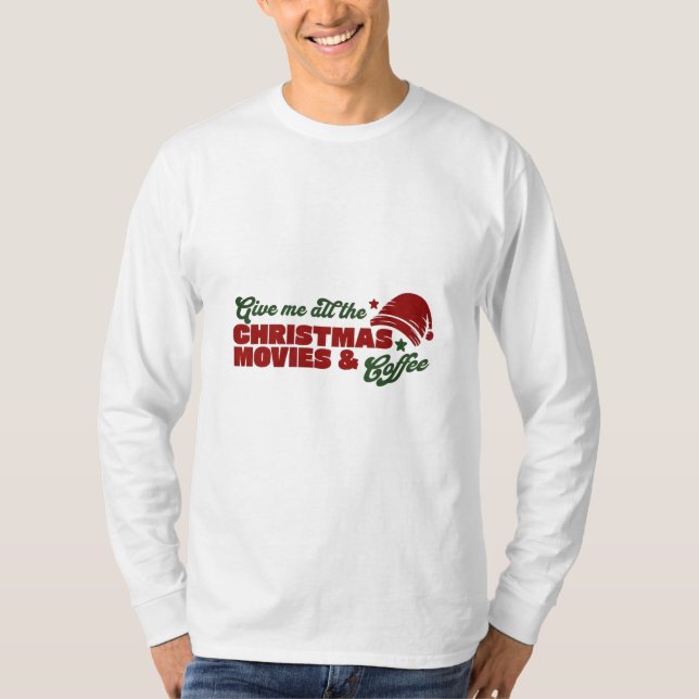 Festive jul Movies & Coffee T-Shirt (Framsida)