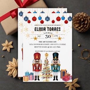 Festive jul Nutcracker Ornaments Baby Shower Inbjudningar