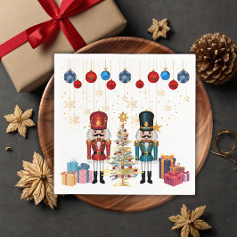 Festive jul Nutcracker Ornaments Baby Shower Pappersservett