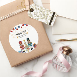 Festive jul Nutcracker Ornaments Baby Shower Runt Klistermärke