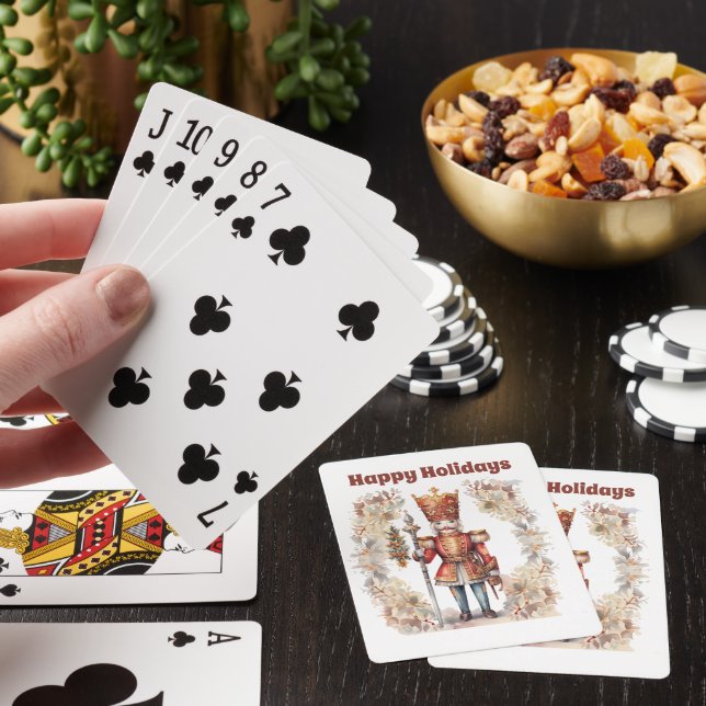Festive jul Nutcracker poker Casinokort (På plats)