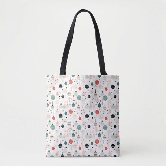 Festive jul Ornament Tote Bag - Helgdag Tygkasse (Framsida)