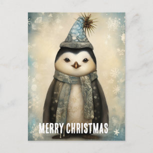 Festive jul Penguin Vykort
