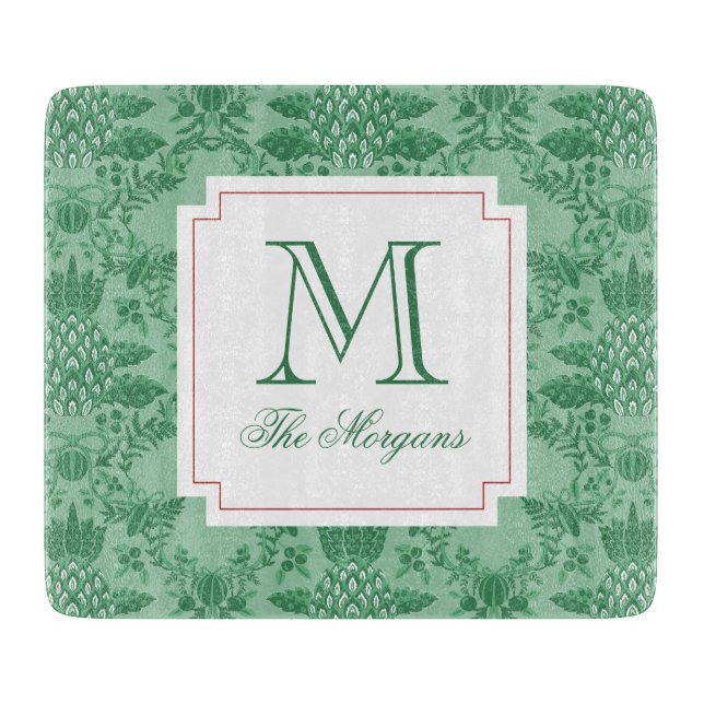 Festive jul Pineapple Ornamles Monogram (Framsidan)