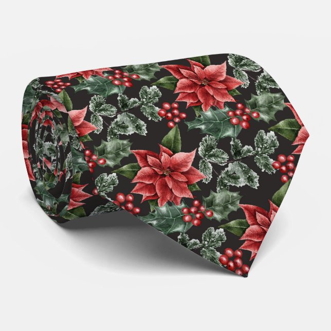 Festive jul poinsettia, mönster slips (Rullad)