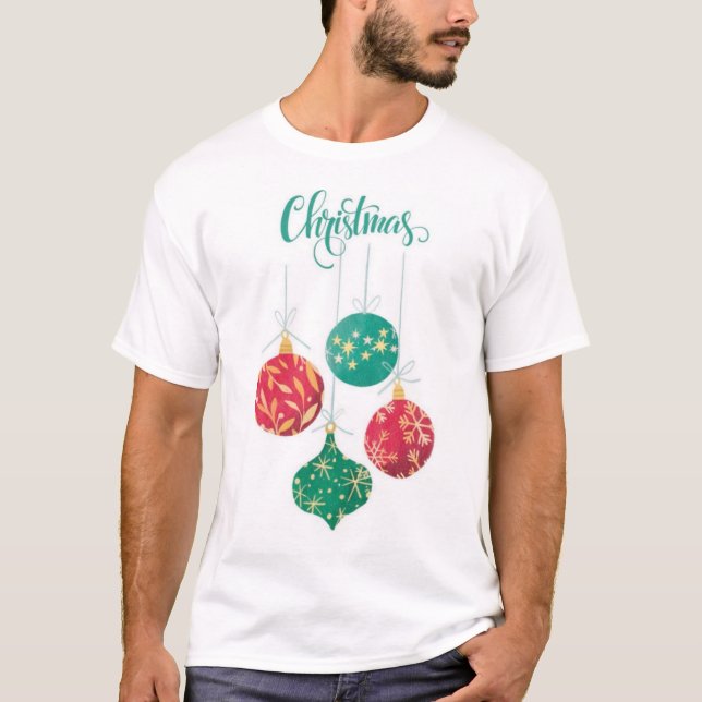 Festive jul-prydnadsdesign t shirt (Framsida)