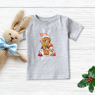Festive jul Puppy Gingerbröd Brev B Boy T Shirt