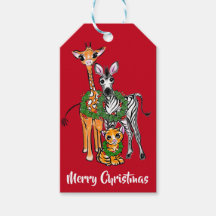 Festive jul safari, zebra giraffe lejon