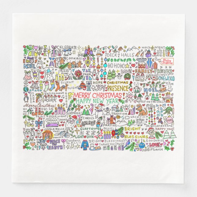 Festive jul Spirit Napkins Pappersservett (Framsida)