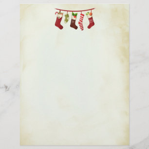 Festive jul Stockings Hanging in a Row