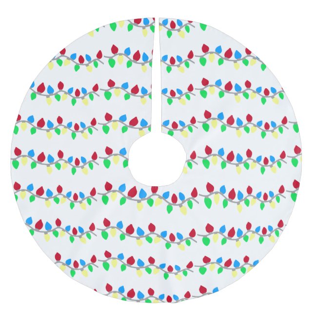 Festive jul String Ljus Julgransmatta Borstad Polyester (Framsidan)