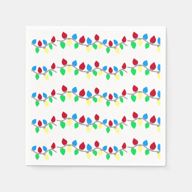 Festive jul String Ljus Pappersservett (Framsidan)