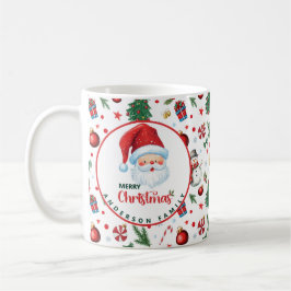 Festive Julafton Mönster-familjen Namn God jul Kaffemugg