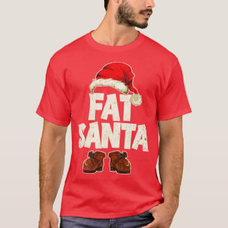 Festive Julafton Tjock Santa Funny jul T Shirt